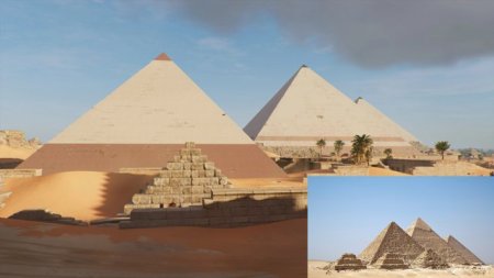Cum aratau piramidele egiptene antice acum 4,500 ani, atunci cand au fost construite