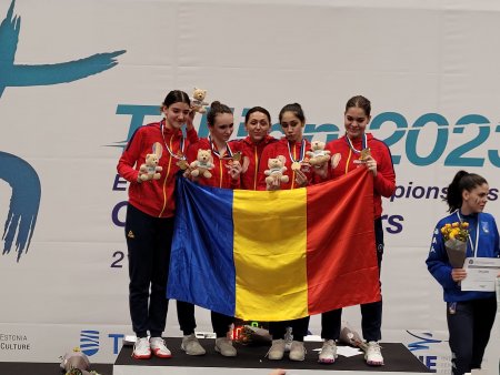 Echipa feminina de sabie a Romaniei a cucerit medaliile de aur la Campionatele Europene de scrima