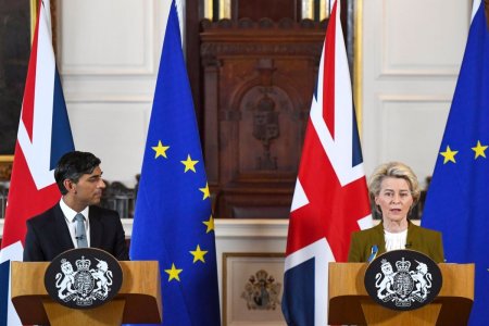 Londra si UE anunta un acord mult intarziat pe tema controalelor post-Brexit la granita Irlandei de Nord
