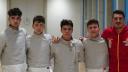 Romania este campioana Europei! Echipa masculina de sabie juniori, medaliata cu aur la campionatul european de la Tallinn, Estonia