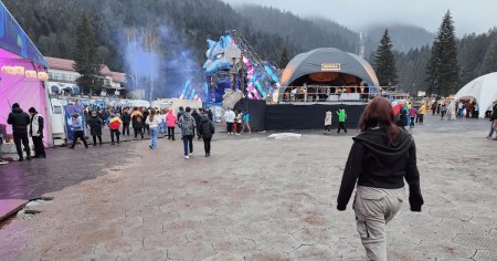 Poiana Brasov, transformata peste noapte pentru festivalul Massif. Cum a disparut noroiul FOTO