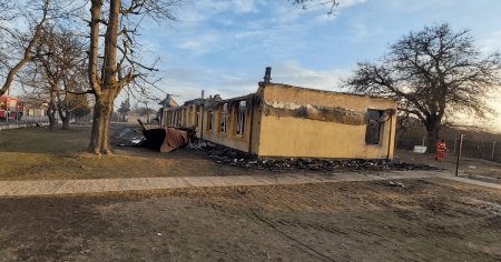 Școala din Olt distrusa de incendiu va fi demolata. Primar: Tocmai semnasem un contract pentru reabilitare