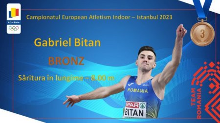 Gabriel Bitan, medaliat cu bronz la saritura in lungime la Campionatele Europene din Turcia