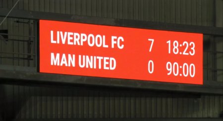 A fost <span style='background:#EDF514'>MACEL</span> pe Anfield Road: Liverpool zdrobeste Manchester United, cu 7-0! Ten Hag isi pune la zid jucatorii