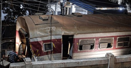 Doi morti si 16 raniti, dupa ce un tren a deraiat in Egipt