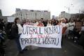 Protest de 8 martie in Piata Victoriei pentru drepturile reproductive ale femeilor. 