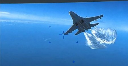 VIDEO: Armata SUA a publicat imagini cu incidentul dintre drona MQ-9 Reaper si avioanele rusesti de lupta deasupra Marii Negre