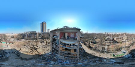 Ucrainenii au lansat o versiune a Street View pentru a arata amploarea distrugerilor razboiului. Fotograf: Cicatrici pe inima