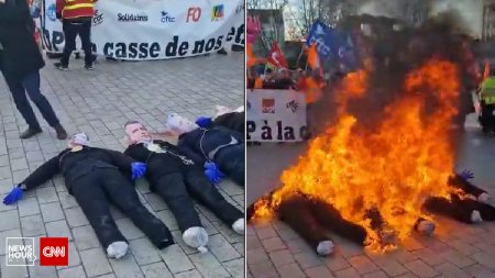 Franta in haos: Em<span style='background:#EDF514'>MANUEL</span> Macron din carpa incendiat la Dijon | Gara Bordeaux, ocupata de protestatari | Opozitia a depus motiune de cenzura