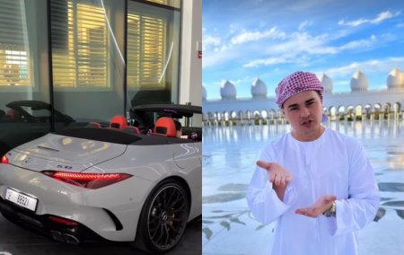Imagini din vacanta de lux a lui Selly in Emiratele Arabe. S-a cazat la un hotel de cinci stele si conduce o masina de peste 200.000 de euro