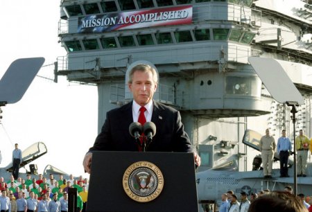 Care erau motivele pentru care <span style='background:#EDF514'>GEORGE</span> W. Bush voia sa invadeze Irakul in 2003?