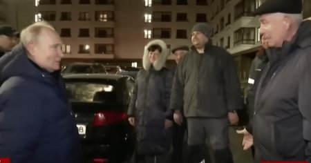 Cine sunt cei surprinsi stand de vorba cu Putin in timpul vizitei in Mariupol