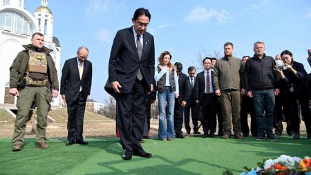 Premierul Japoniei a vizitat orasul Bucha: Simt o mare furie din cauza atrocitatilor comise aici