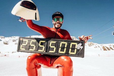 Record ISTORIC in schi! Simon Billy, cel mai rapid din toate timpurile: 255,5 km/h