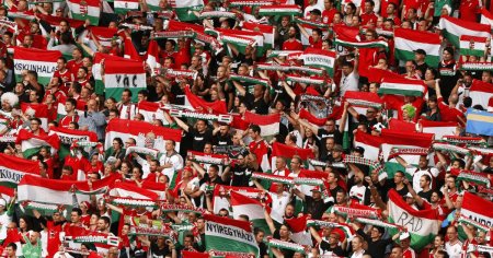 Ungaria, la primul meci dupa anuntul permisiunii a<span style='background:#EDF514'>FISA</span>rii steagului Ungariei Mari. Ce au facut suporterii