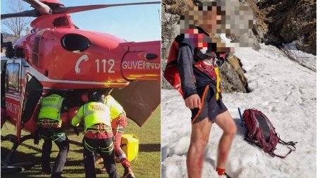 Un barbat a fost salvat cu elicopterul dupa ce a stat in pantaloni scurti peste noapte, in Muntii Caraiman