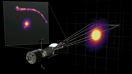 <span style='background:#EDF514'>GAURA NEAGRA</span> ultramasiva, descoperita de oamenii de stiinta britanici. Obiectul are de 30 de miliarde de ori masa Soarelui