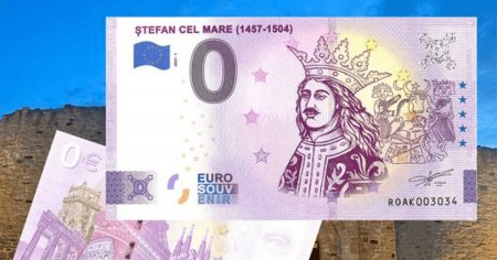 Bancnota euro suvenir, dedicata <span style='background:#EDF514'>VOIEVODUL</span>ui Stefan cel Mare