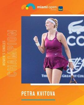 Petra Kvitova, campioana in premiera la Miami. Capitolul la care o egaleaza pe Simona Halep