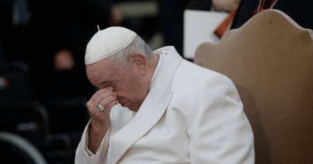 Papa Francisc a participat la slujba din Duminica Floriilor, la doar o zi dupa externare