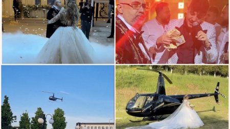 Nunta de fite, cu elicopter si sampanie de 10.000 de euro sticla pentru un controversat om de afaceri din Oradea