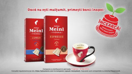 (P) Alege cafeaua care iubeste natura, in capsule Julius Meinl 100% biodegradabile. Daca nu esti multumit, primesti banii inapoi!