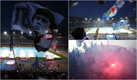 Sarbatoare la Napoli, dupa castigarea titlului asteptat de 33 de ani. Cum au trait meciul cu Udinese cei 55.000 de fani prezenti pe stadionul Diego Armando Maradona