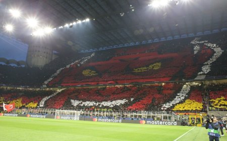 Fanii Milanului, <span style='background:#EDF514'>COREGRAFIE</span> infricosatoare la Milan - Inter! Ce au pregatit pentru Derby della Madonnina din Liga Campionilor