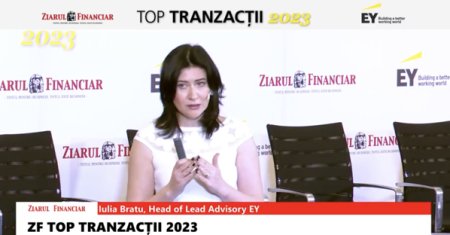 ZF <span style='background:#EDF514'>TOP TRANZACTII</span> 2023. Iulia Bratu, Head of Lead Advisory,  EY: Piata de fuziuni si achizitii din Romania a depasit 6 mld. euro in 2022, valoarea medie a unei tranzactii este de circa 40 mil. euro