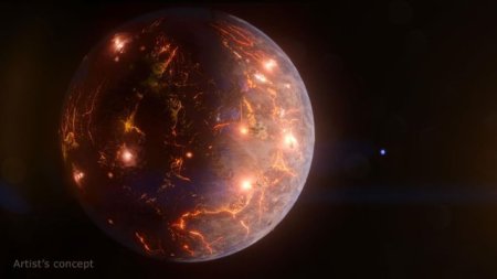 O exoplaneta de marimea Pamantului ar putea fi acoperita de vulcani