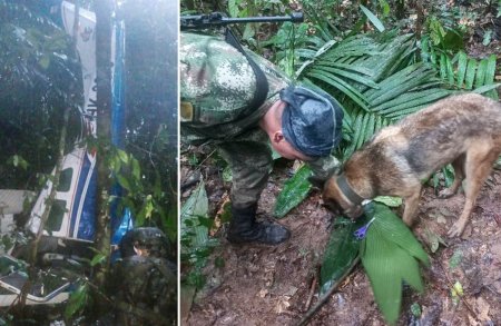Cei patru copii din <span style='background:#EDF514'>AVIONUL PRABUSIT</span> acum 17 zile in jungla din Columbia, gasiti in viata de salvatori