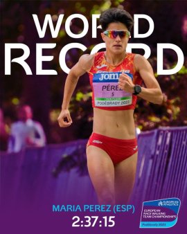 Maria Perez a doborat recordul mondial la 35 km de mars feminin
