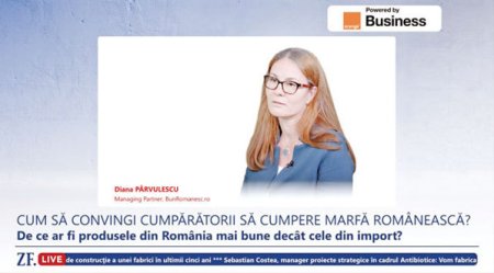 ZF Live. Diana Parvulescu, managing partner, BunRomanesc.ro: Anul acesta ne indreptam spre afaceri de zeci de mii de lei. Sustinem producatorul roman si prin sustinerea lui banii raman in economia locala