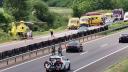 Accident mortal pe o autostrada din Ungaria: Un barbat <span style='background:#EDF514'>ROMAN MORT</span> si 3 raniti, dupa ce un microbuz inmatriculat in Romania s-a rasturnat