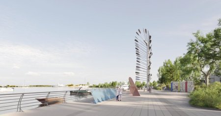 Cum va arata ansamblul memorial <span style='background:#EDF514'>IVAN PATZAICHIN</span> de pe faleza orasului Tulcea. Legendele sportului din Delta