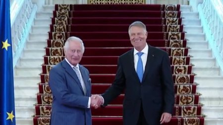 Imaginile momentului! Regele Charles al III-lea, primit de Klaus Iohannis la Cotroceni: 