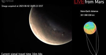 Imagini de la prima transmisiune in direct de pe Marte. Daca te afli foarte aproape de ea, este si mai stralucitoare VIDEO