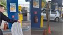 Panica la peco: un sarpe mare, incolacit pe o pompa de benzina din Drobeta-<span style='background:#EDF514'>TURN</span>u Severin