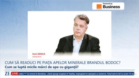 ZF LIVE. Sorin Danila, antreprenorul care a readus pe piata brandul Mathild de Bodoc: Desi Romania este considerata patria apelor minerale, in restaurante gasim doar un singur brand