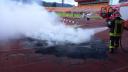 Mai multi copii au provocat un incendiu pe stadionul 