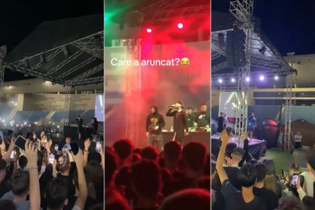 VIDEO. Injuraturi, obiecte aruncate pe scena si limbaj suburban la concertul de 100.000 de lei platit de Primaria Targu Jiu pentru absolventii de liceu