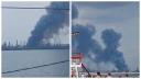 Avertisment Ro-Alert de fum dens, dupa un incendiu puternic in Navodari. Imagini cu <span style='background:#EDF514'>DEFLAGRATIA</span> violenta VIDEO