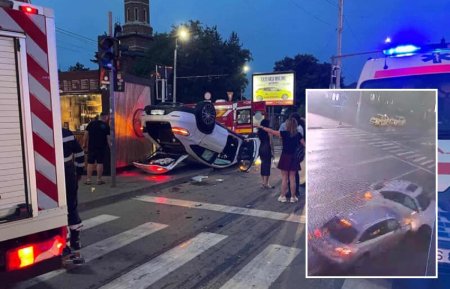 Un Audi a rasturant un Mercedes, in Iasi. Sunt 6 victime, iar impactul a fost filmat