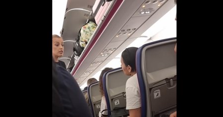 O romanca a fost obligata sa coboare din avion, dupa o cearta - VIDEO