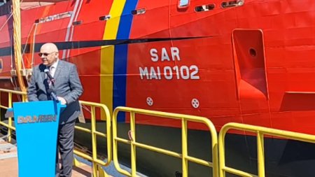 Premiera in Romania: Se lanseaza la apa prima nava multirol de cautare si salvare pe mare, la Galati