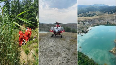 Operatiune contracronometru | Barbat inecat in lacul Laguna Albastra, salvat cu ajutorul elicopterului SMURD de la <span style='background:#EDF514'>JIBOU</span>