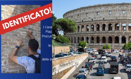 Turistul care a vandalizat Colosseumul din Roma si risca 5 ani de inchisoare se apara: nu stiam ce vechime are monumentul