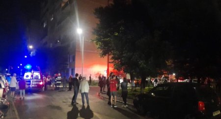 Incendiu intr-un bloc din Sibiu. Zeci de persoane au fost evacuate