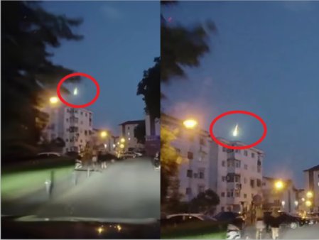 VIDEO Un meteorit a cazut in noaptea acesta in Romania. Autoritatile au crezut ca este un avion