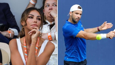 Grigor <span style='background:#EDF514'>DIMITROV</span> si Madalina Ghenea, sarut pasional la Wimbledon. Cei doi si-au dat frau liber sentimentelor in vazul tuturor